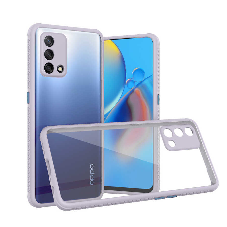 Oppo A74 4G Kılıf ​​Zore Kaff Kapak-Mor
