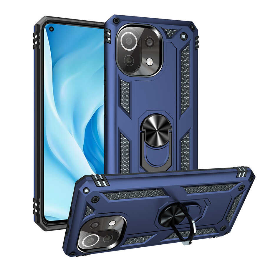 Xiaomi Uyumlu  Mi 11 Lite Kılıf Zore Vega Kapak-Mavi
