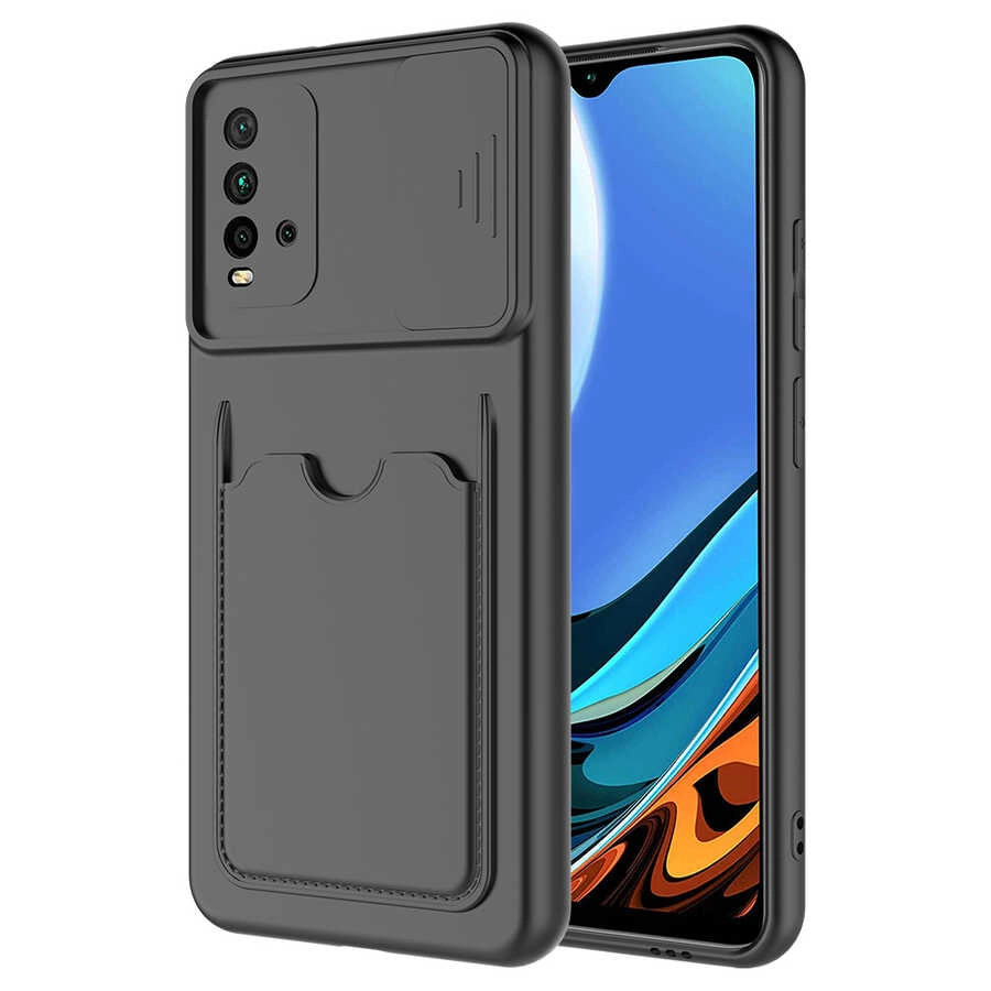 Xiaomi Uyumlu  Poco M3 Kılıf ​Zore Kartix Kapak-Siyah