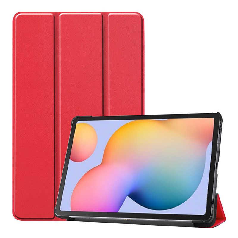 Galaxy Uyumlu Tab A7 Lite T225 Zore Smart Kapak Standlı 1-1 Kılıf-Kırmızı