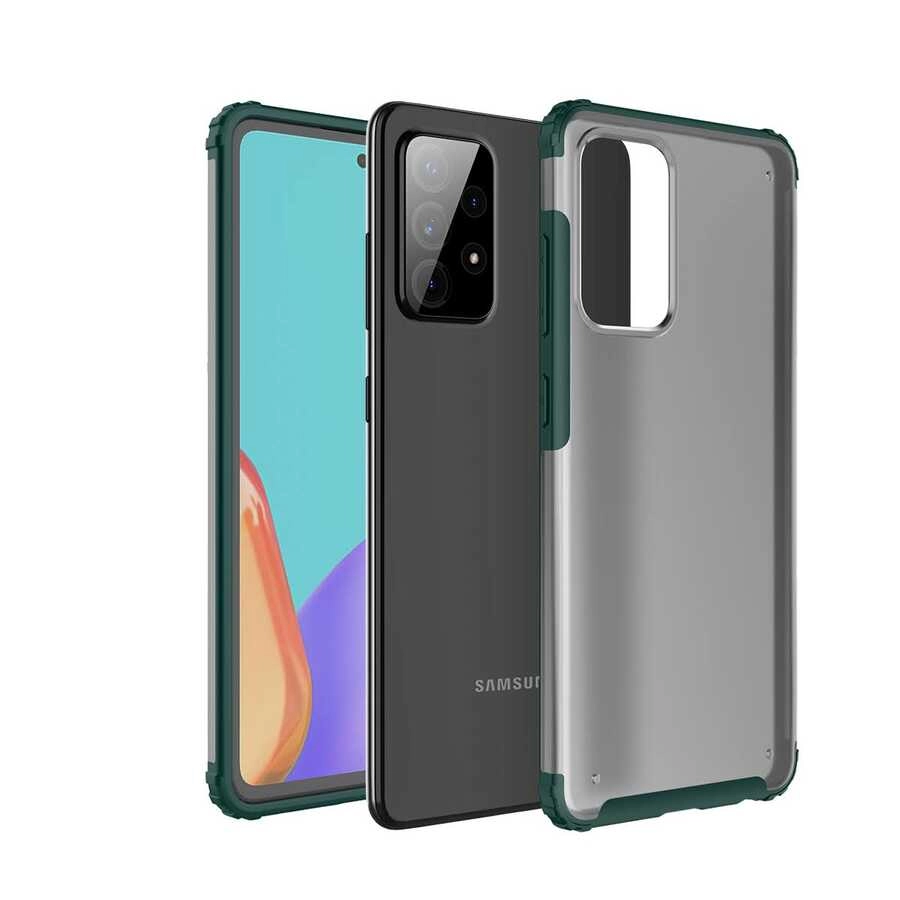 Galaxy Uyumlu A72 Kılıf Zore Volks Kapak-Koyu yeşil