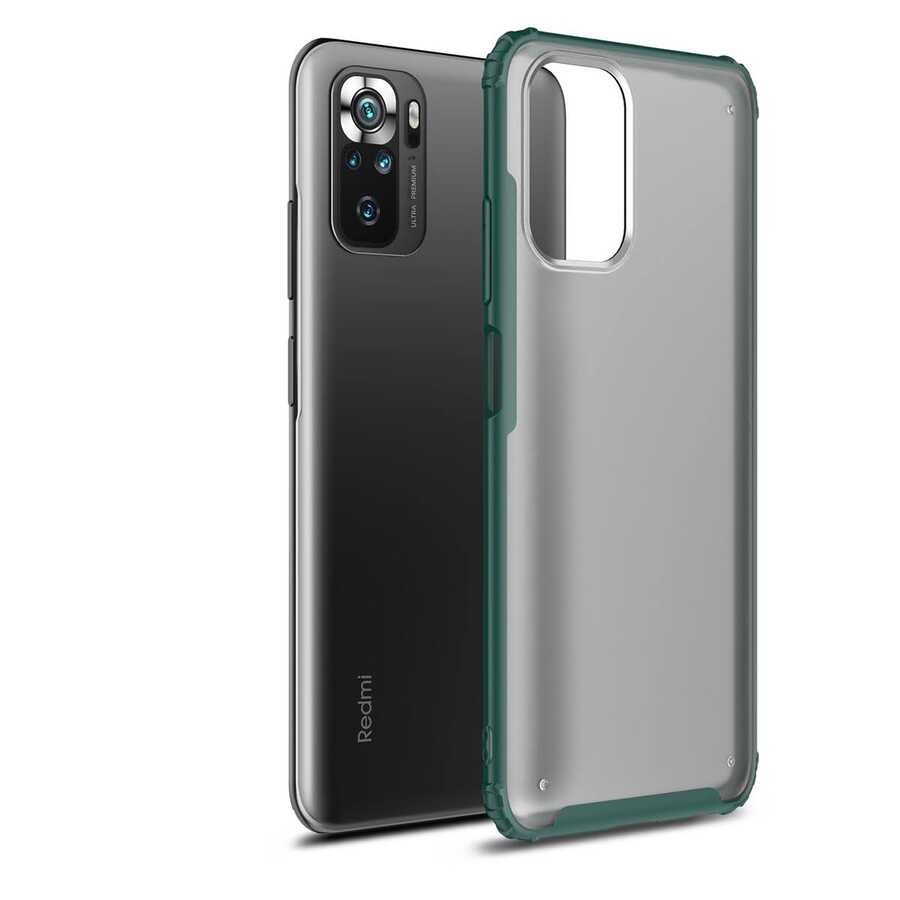 Xiaomi Uyumlu  Redmi Note 10S Kılıf Zore Volks Kapak-Koyu yeşil