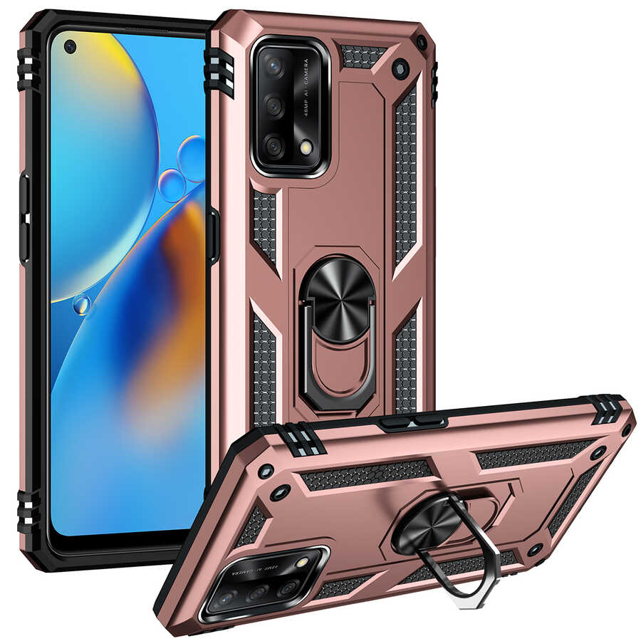 Oppo A74 4G Kılıf Zore Vega Kapak-Rose gold