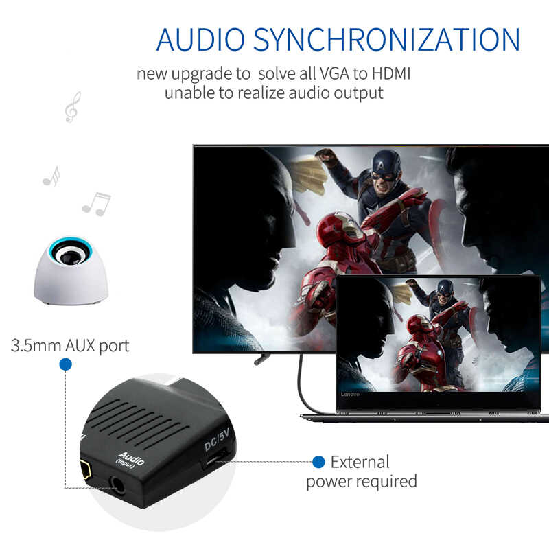 Qgeem%20QG-HD12%20VGA%20To%20HDMI%20Dönüştürücü