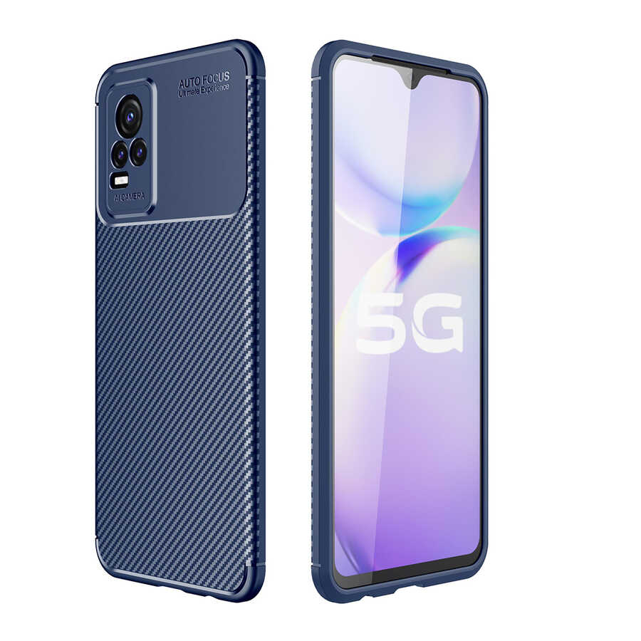 Vivo V21E Kılıf Zore Negro Silikon Kapak-Lacivert