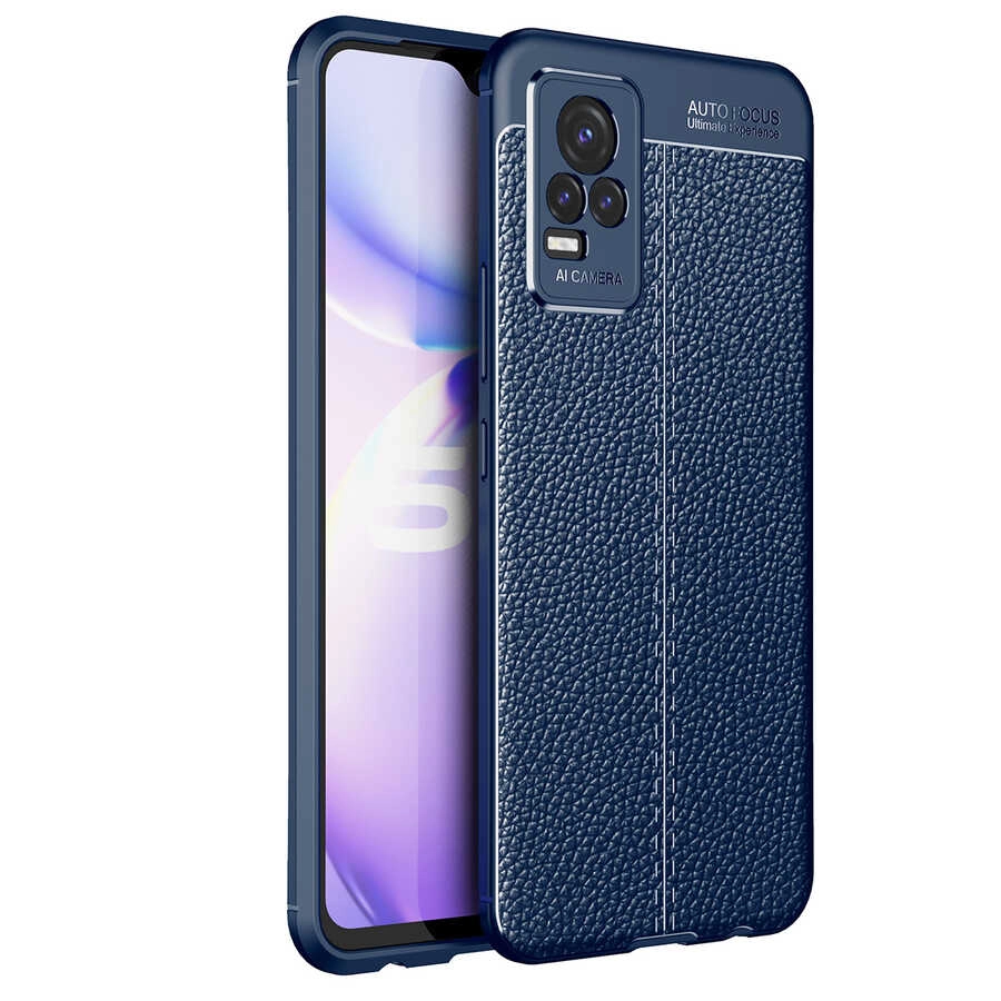 Vivo V21E Kılıf Zore Niss Silikon Kapak-Lacivert
