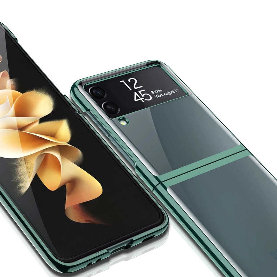 Galaxy Uyumlu Z Flip 3 Kılıf Zore Kıpta Kapak