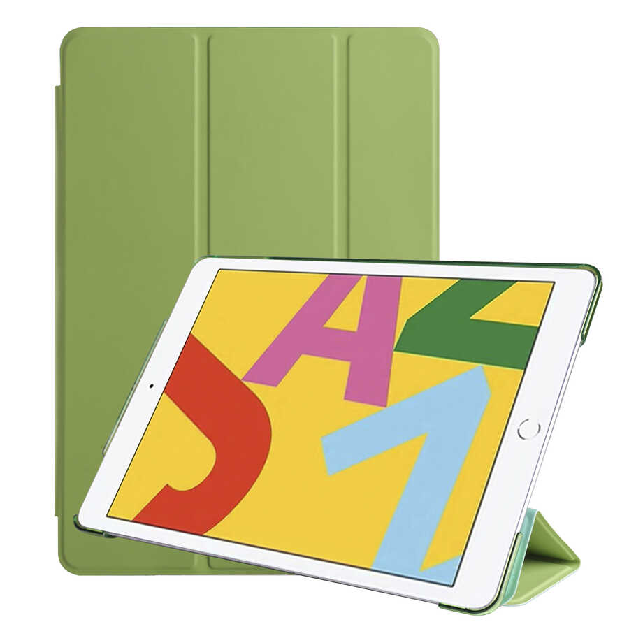 iPad Uyumlu 10.2 2021 (9.Nesil) Zore Smart Kapak Standlı 1-1 Kılıf-Yeşil