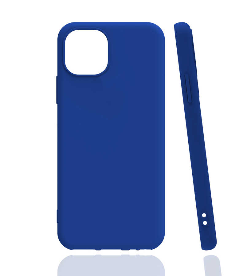 iPhone Uyumlu 13 Kılıf Zore Biye Silikon-Mavi