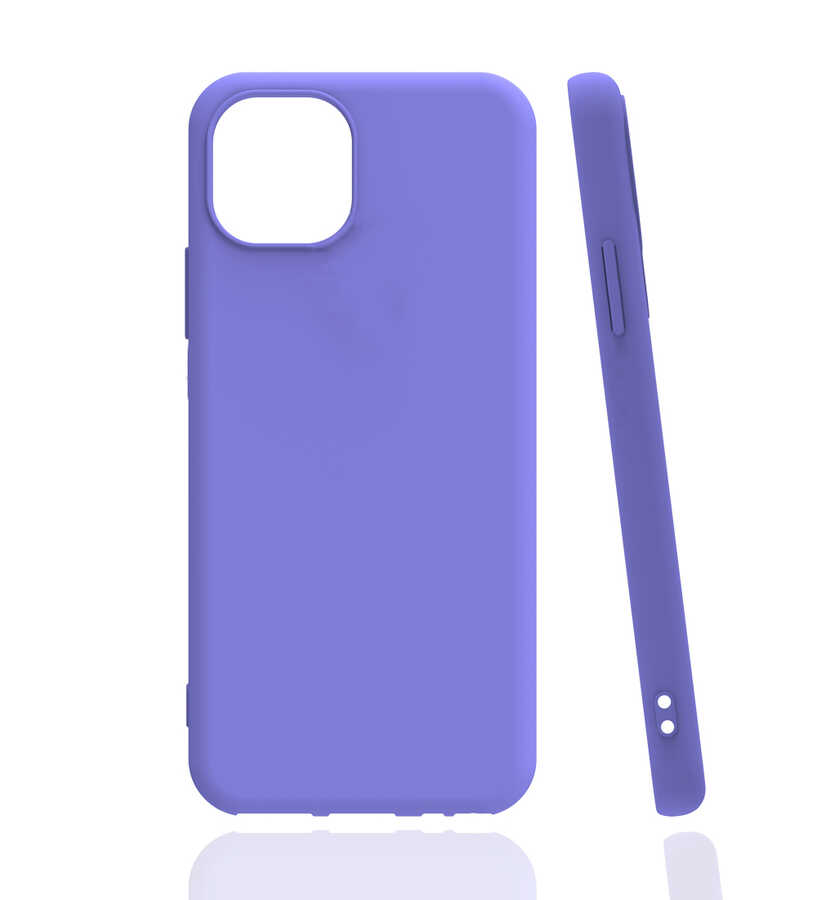 iPhone Uyumlu 13 Mini Kılıf Zore Biye Silikon-Lila