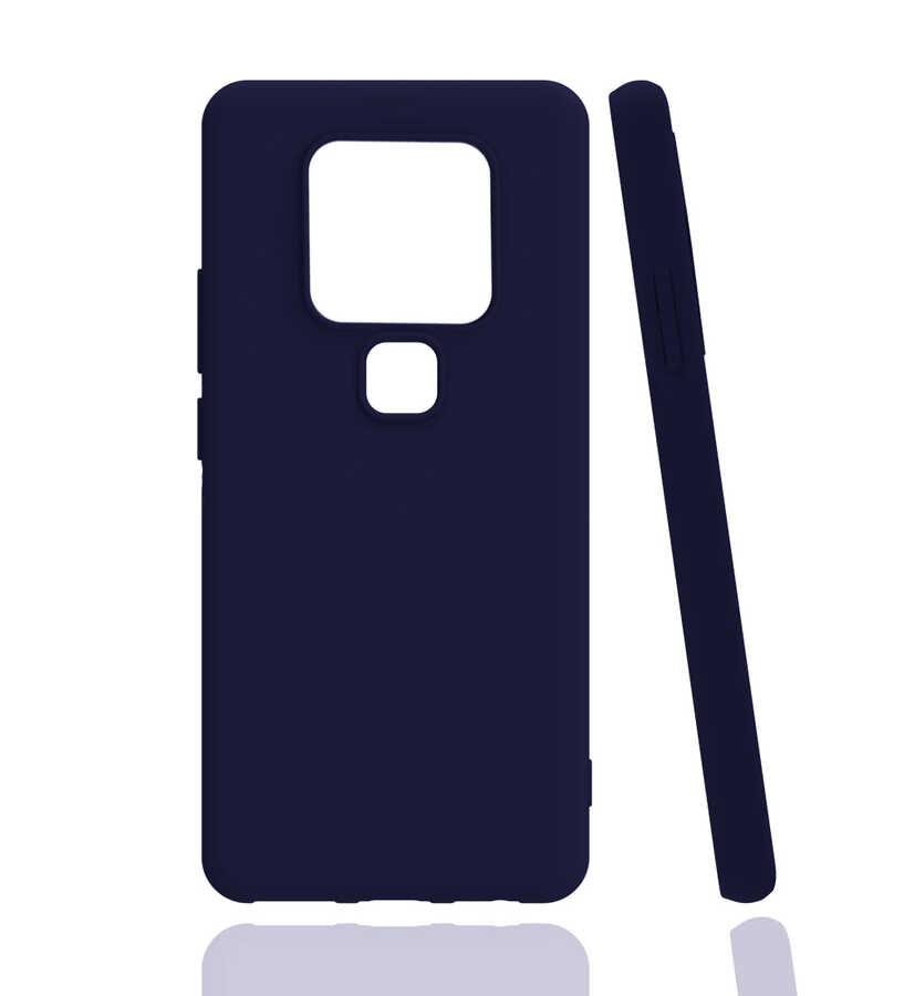 Tecno Camon 16 Kılıf Zore Biye Silikon-Lacivert