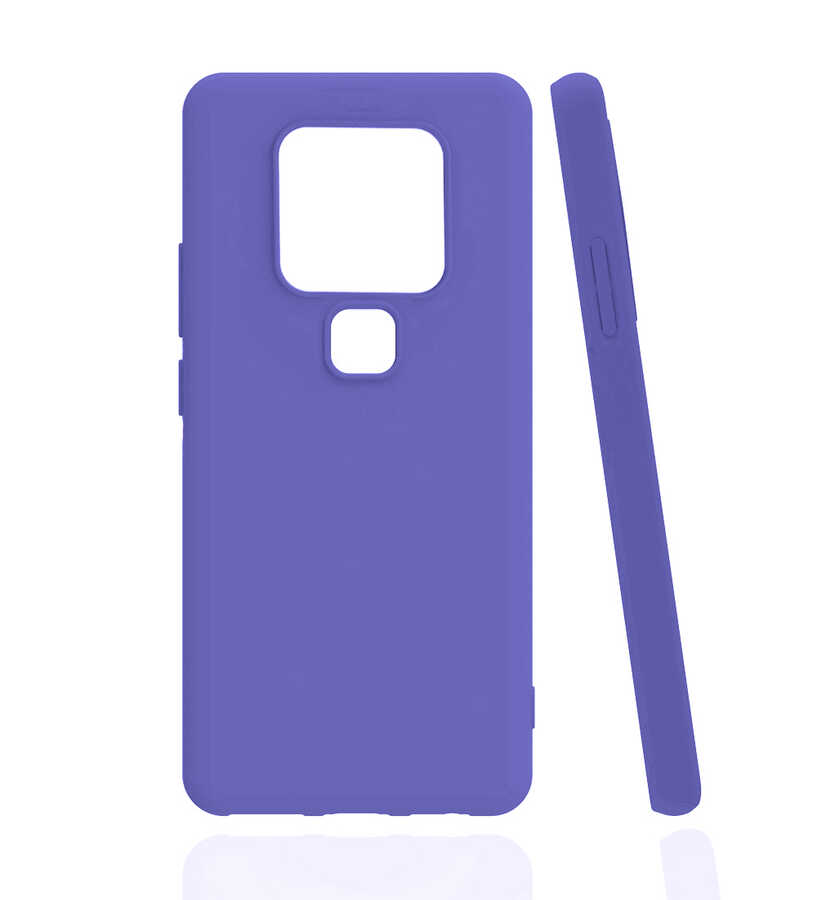 Tecno Camon 16 Kılıf Zore Biye Silikon-Lila