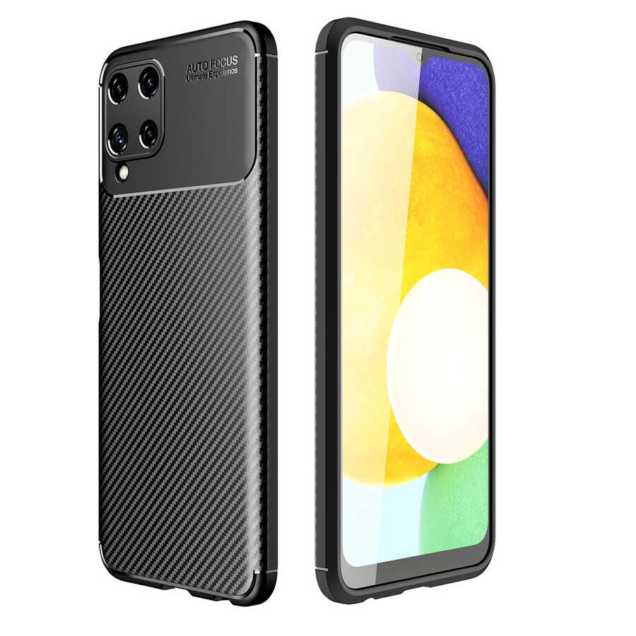 Galaxy Uyumlu M32 Kılıf Zore Negro Silikon Kapak-Siyah