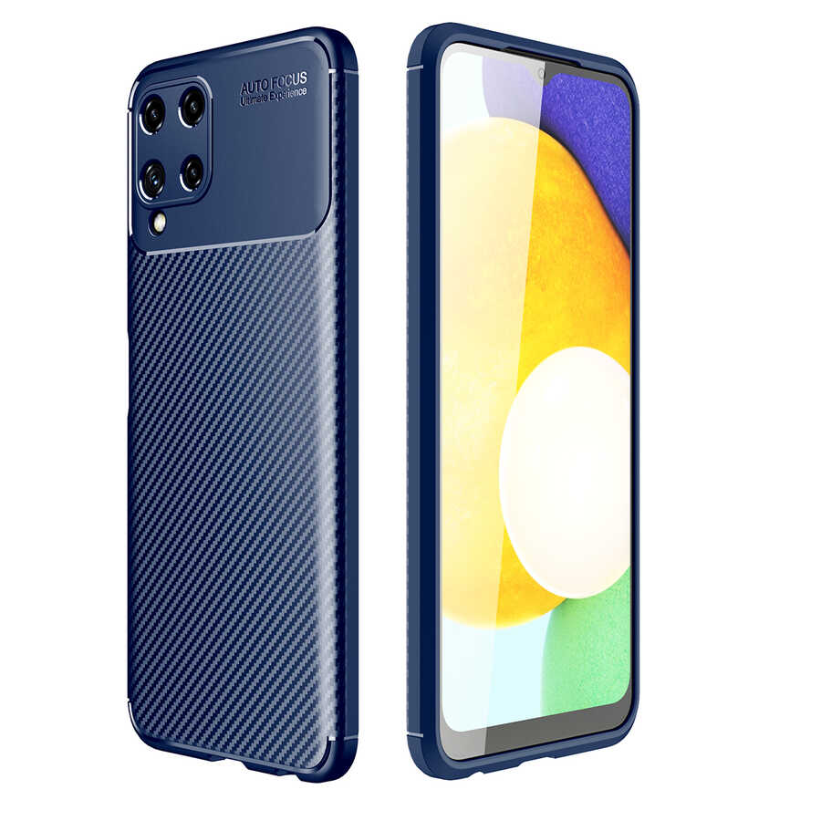 Galaxy Uyumlu M32 Kılıf Zore Negro Silikon Kapak-Lacivert