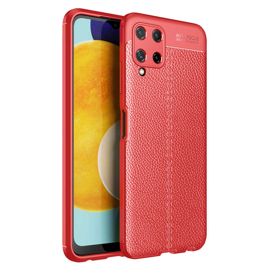 Galaxy Uyumlu M32 Kılıf Zore Niss Silikon Kapak-Kırmızı