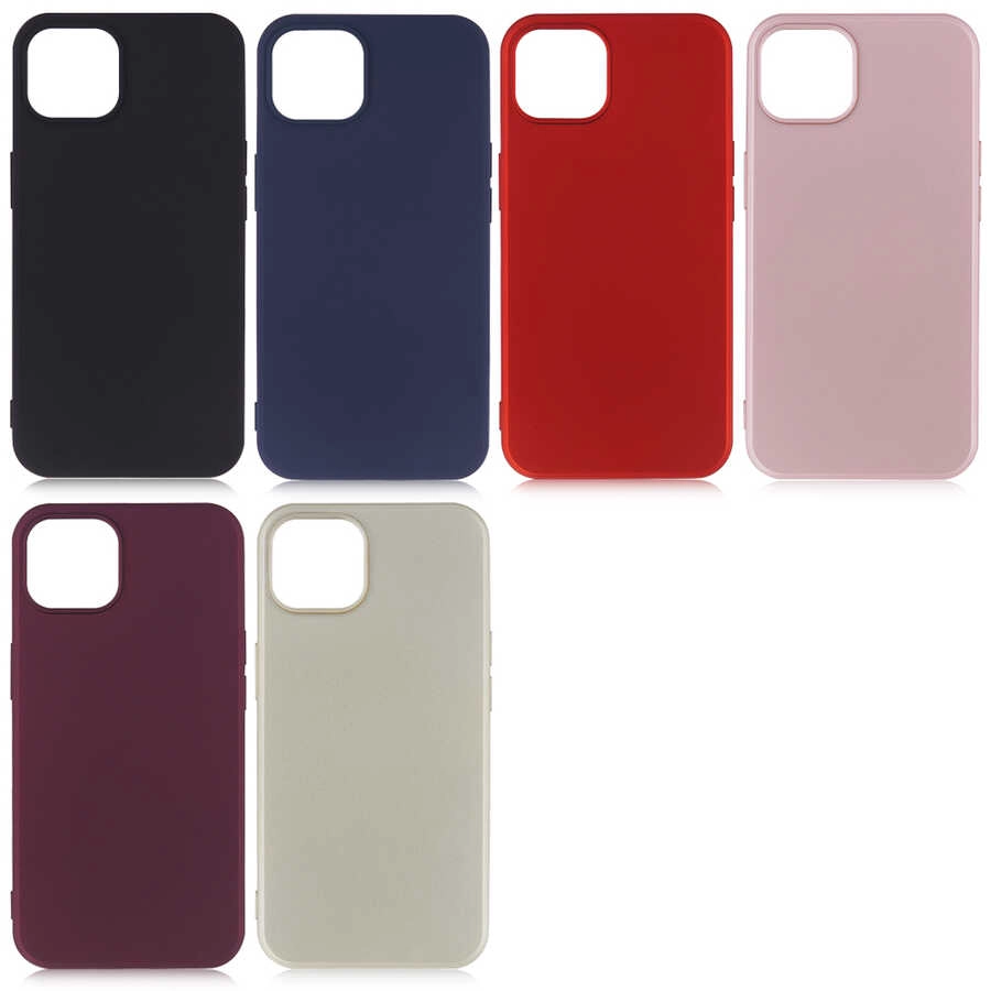 iPhone Uyumlu 13 Kılıf Zore Premier Silikon Kapak-Kırmızı