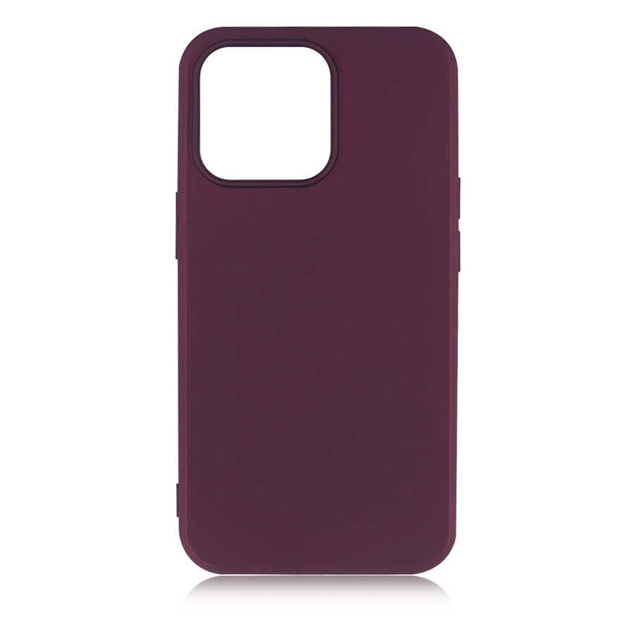 iPhone Uyumlu 13 Pro Kılıf Zore Premier Silikon Kapak-Mürdüm
