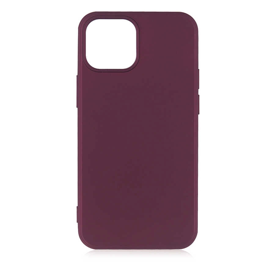 iPhone Uyumlu 13 Mini Kılıf Zore Premier Silikon Kapak-Mürdüm