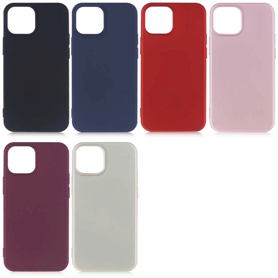 iPhone Uyumlu 13 Mini Kılıf Zore Premier Silikon Kapak-Kırmızı