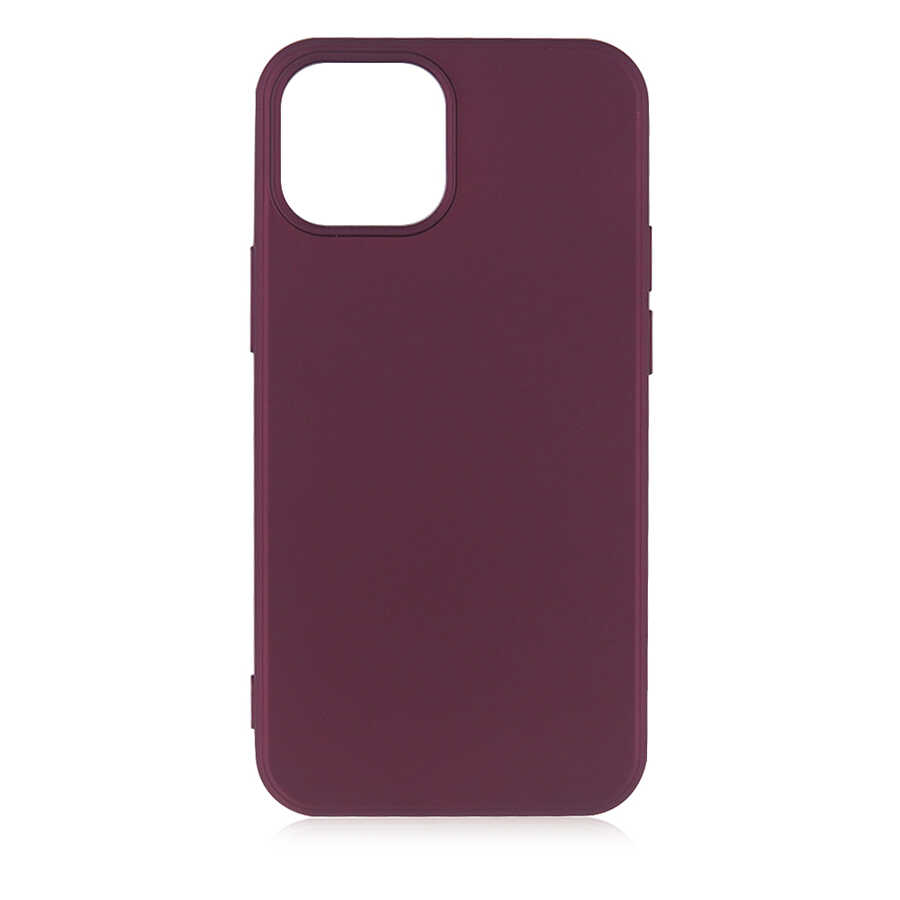 iPhone Uyumlu 13 Mini Kılıf Zore Premier Silikon Kapak-Mürdüm
