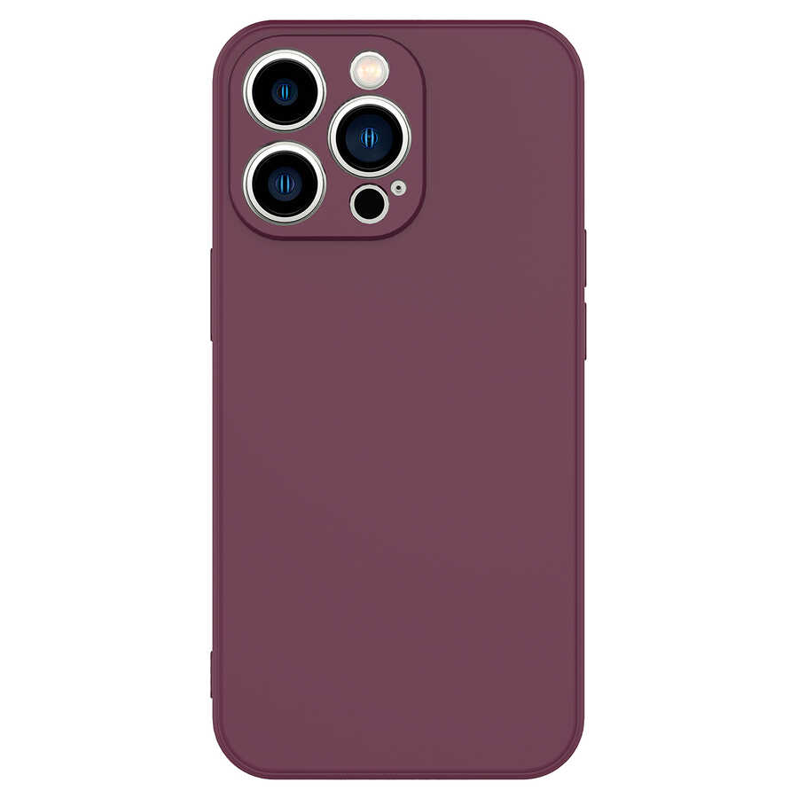 iPhone Uyumlu 13 Pro Kılıf Zore Mara Lansman Kapak-Koyu mor