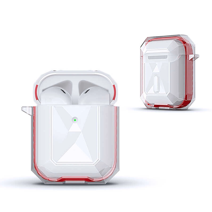 Airpods Uyumlu Kılıf ​​​​​​​​​Zore Airpods Uyumlu Airbag 22 Kılıf-Beyaz