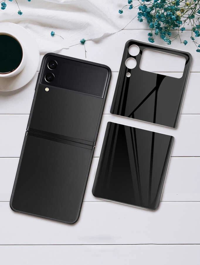 Galaxy Uyumlu Z Flip 3 Zore 3D Standart 2 in 1 Arka Koruyucu