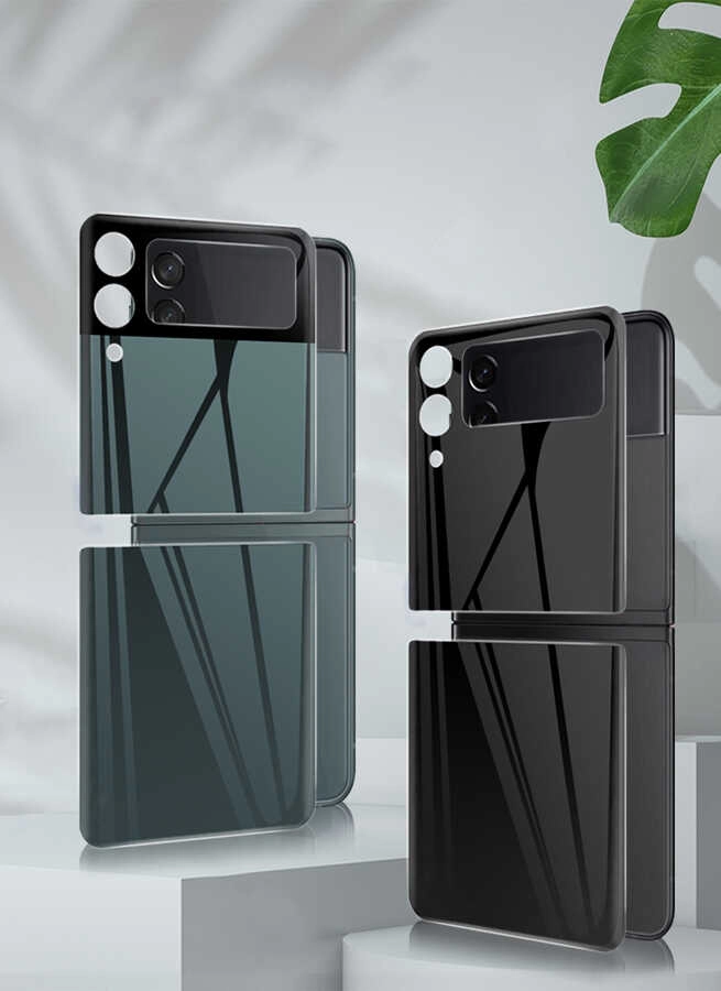 Galaxy Uyumlu Z Flip 3 Zore 3D Standart 2 in 1 Arka Koruyucu