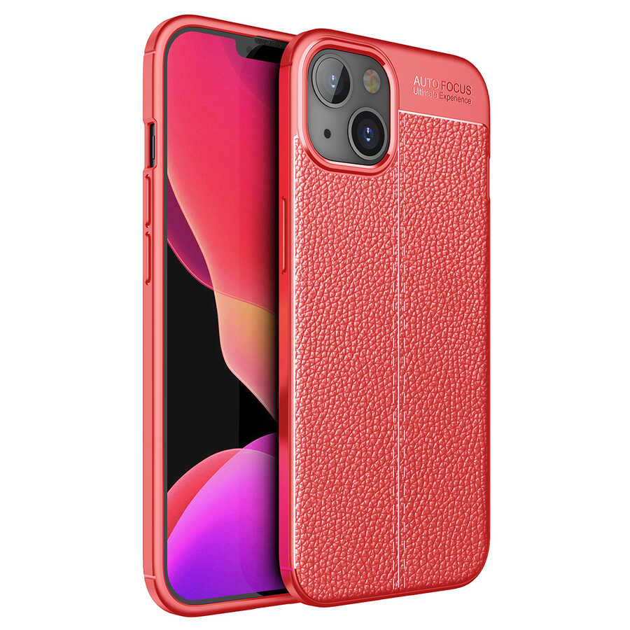 iPhone Uyumlu 13 Kılıf Zore Niss Silikon Kapak-Kırmızı