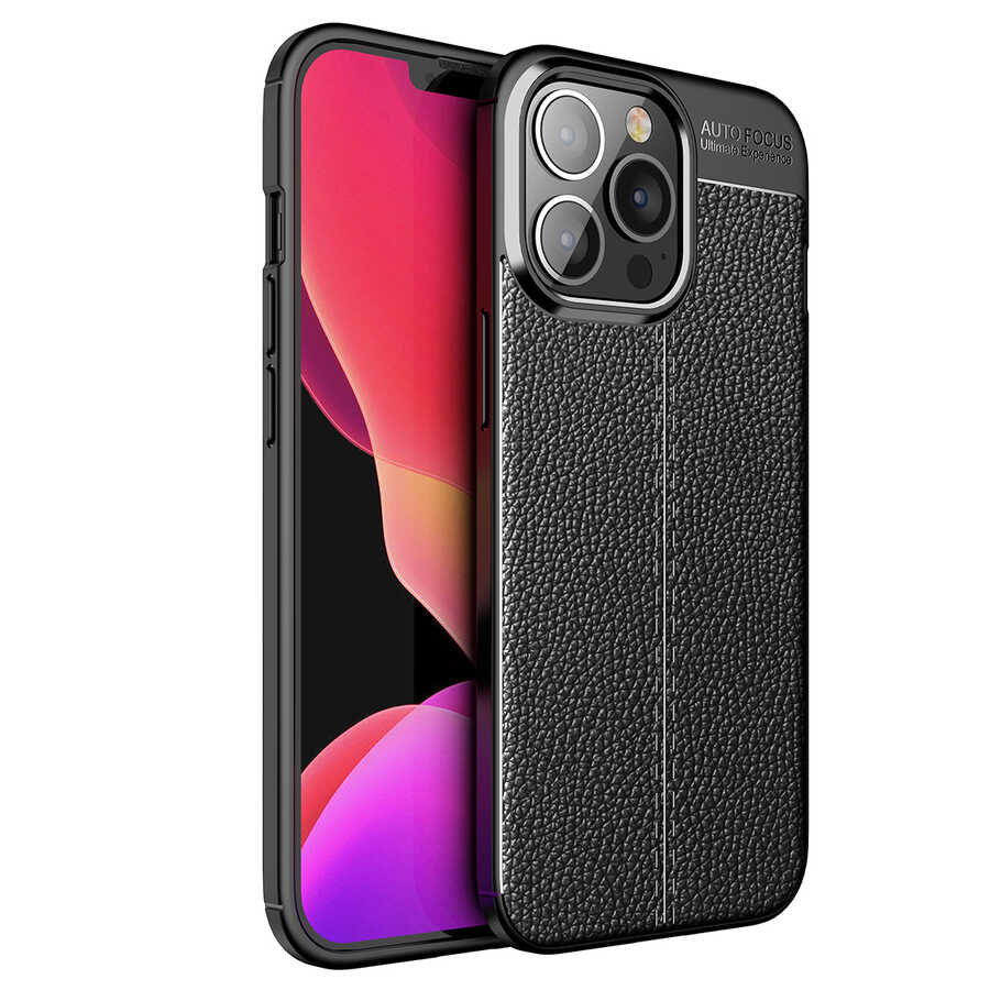 iPhone Uyumlu 13 Pro Kılıf Zore Niss Silikon Kapak-Siyah