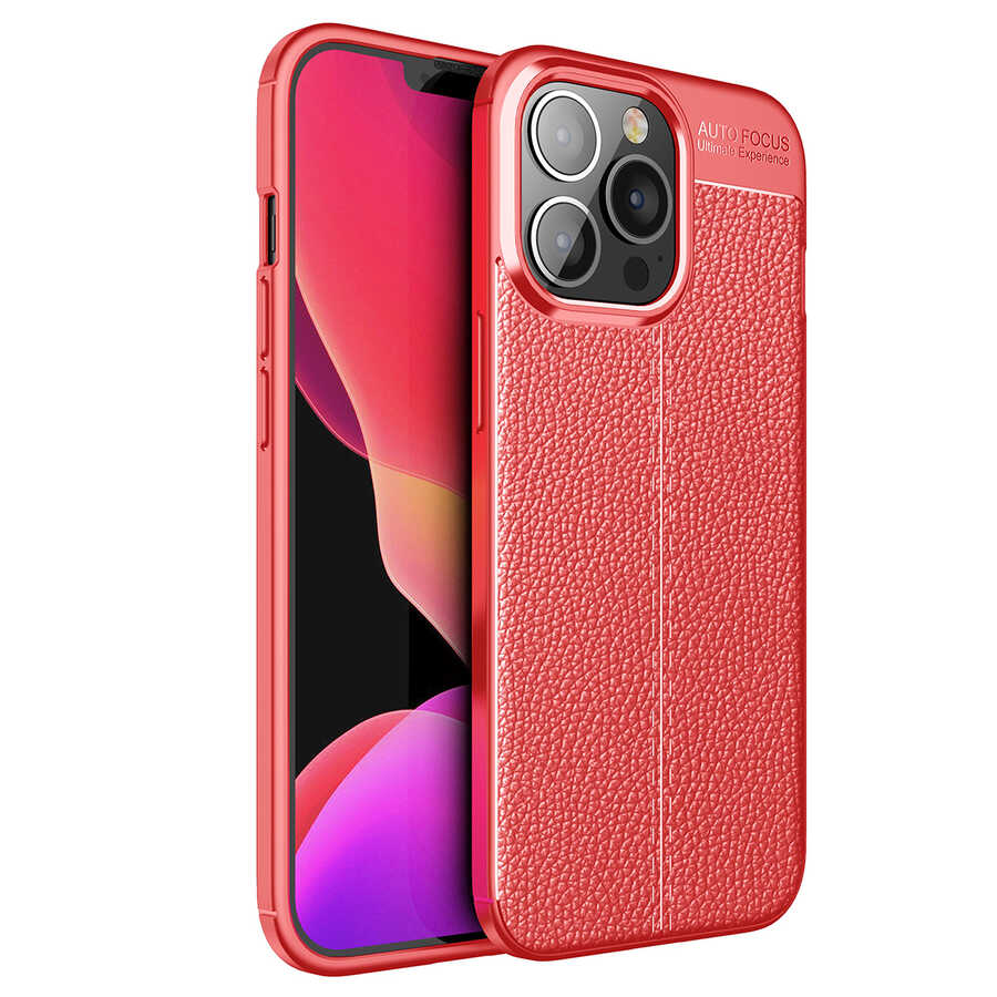 iPhone Uyumlu 13 Pro Max Kılıf Zore Niss Silikon Kapak-Kırmızı