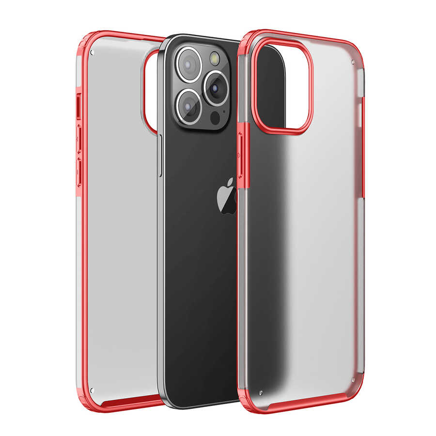 iPhone Uyumlu 13 Pro Kılıf Zore Volks Kapak-Kırmızı