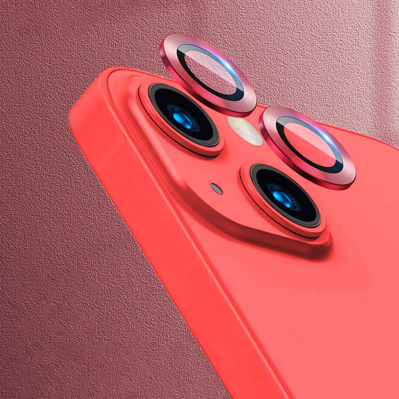 iPhone Uyumlu 13 Zore CL-02 Kamera Lens Koruyucu-Kırmızı