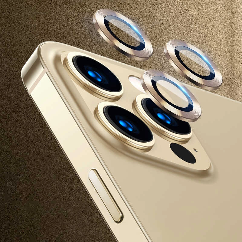 iPhone Uyumlu 13 Pro Zore CL-02 Kamera Lens Koruyucu-Gold