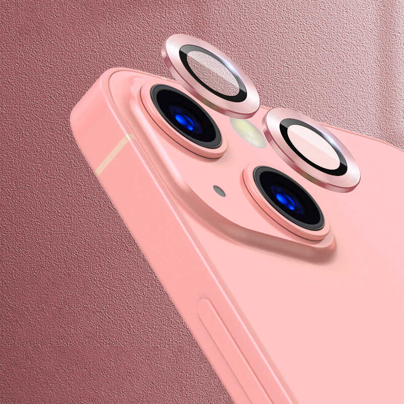 iPhone Uyumlu 13 Mini Zore CL-02 Kamera Lens Koruyucu-Pembe