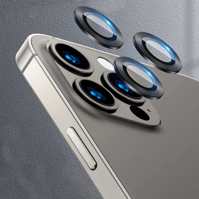 iPhone Uyumlu 13 Pro Max Zore CL-02 Kamera Lens Koruyucu-Siyah