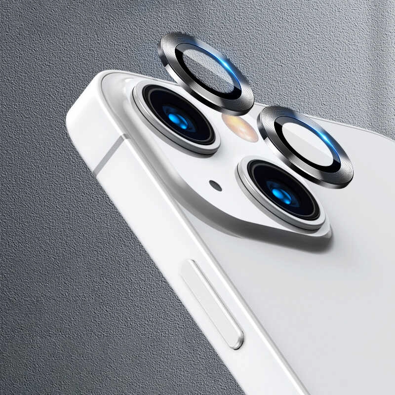 iPhone Uyumlu 13 Zore CL-04 Kamera Lens Koruyucu-Gri