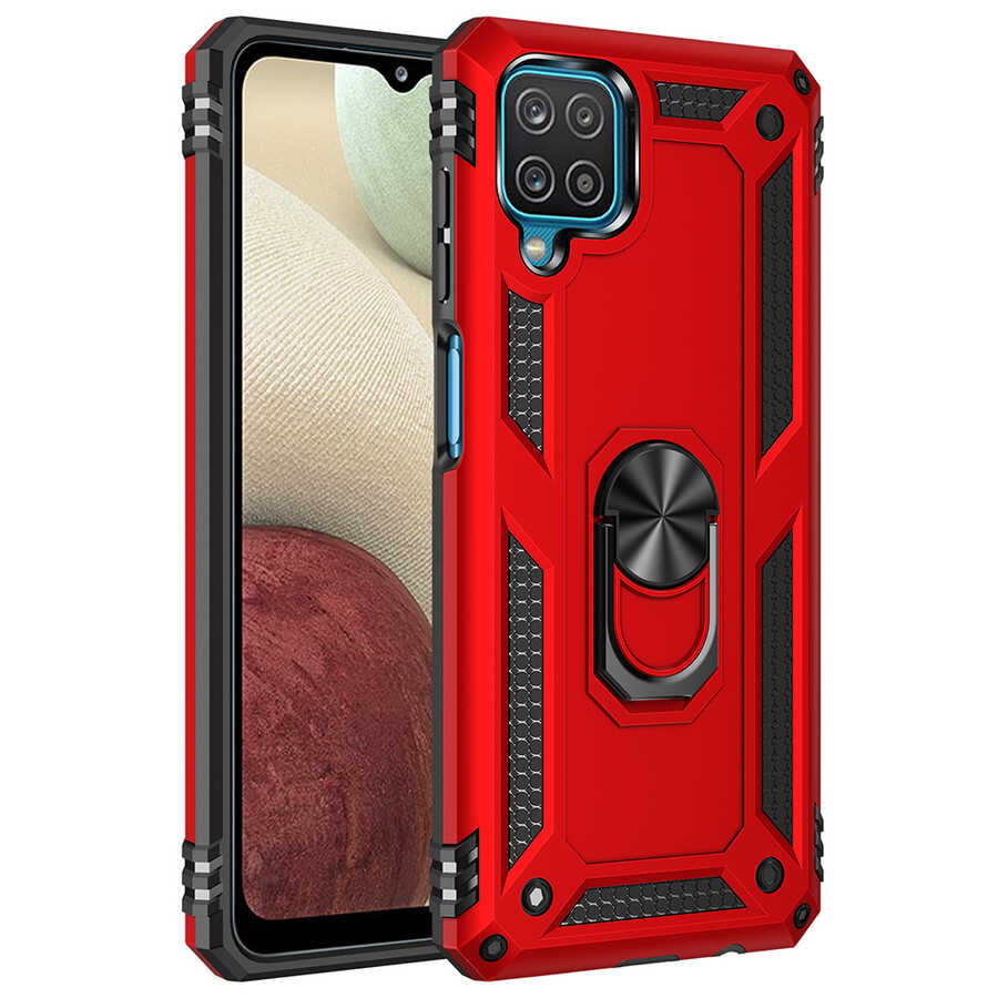 Galaxy Uyumlu M32 Kılıf Zore Vega Kapak-Kırmızı