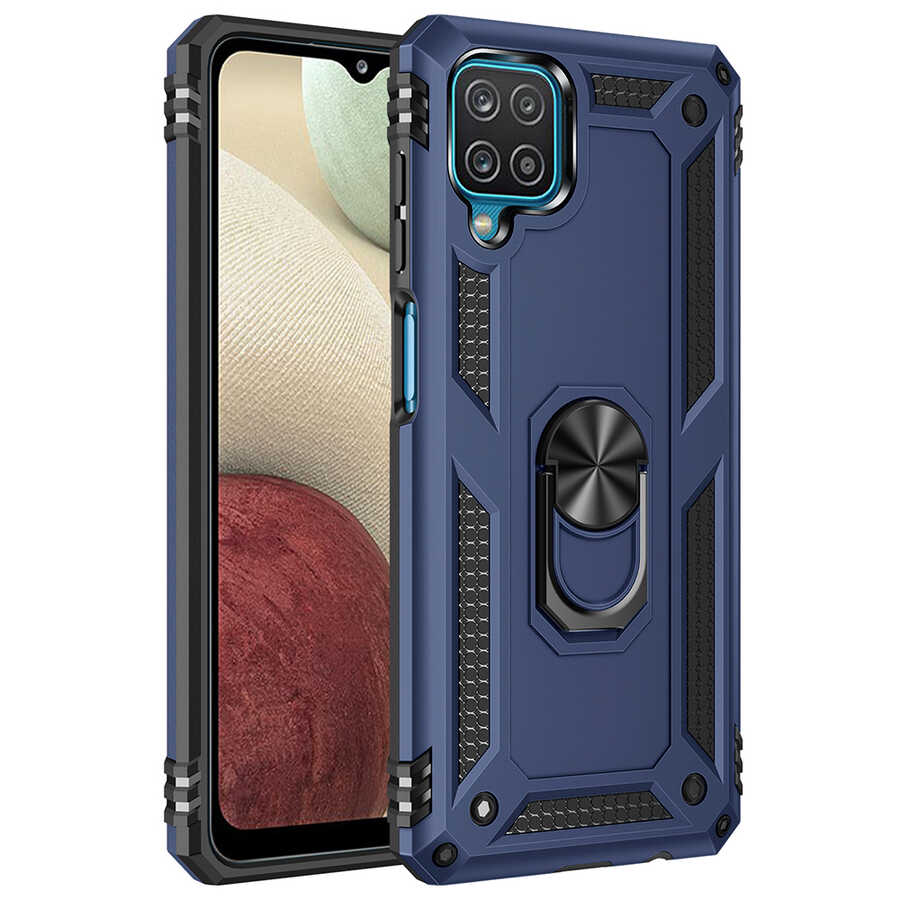 Galaxy Uyumlu M32 Kılıf Zore Vega Kapak-Mavi