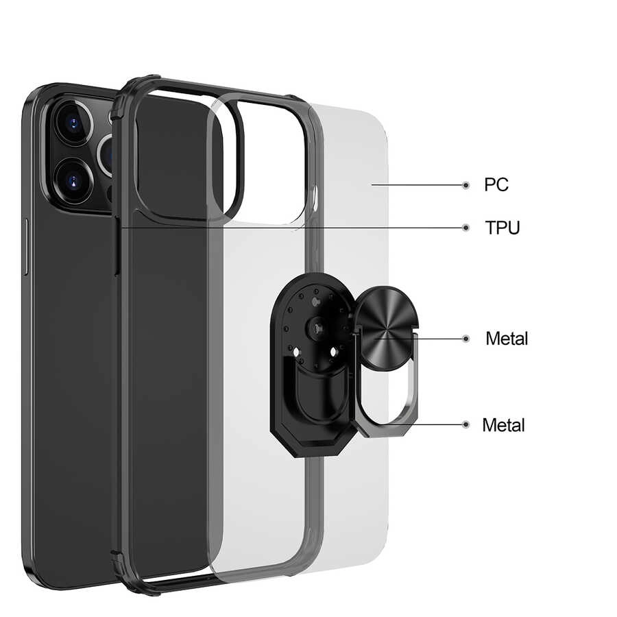 iPhone Uyumlu 13 Pro Max Kılıf Zore Mola Kapak-Kırmızı