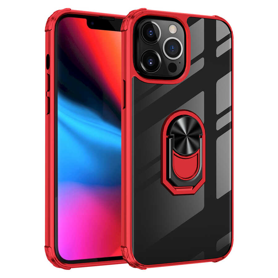 iPhone Uyumlu 13 Pro Max Kılıf Zore Mola Kapak-Kırmızı