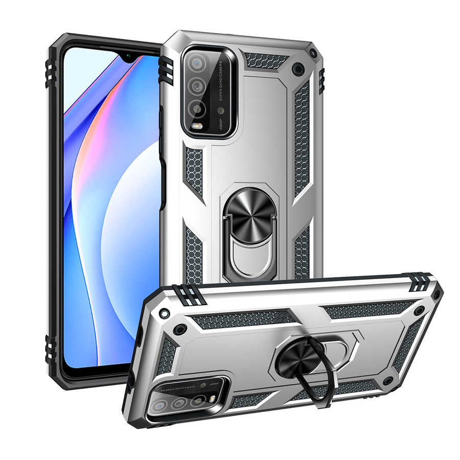 Xiaomi Uyumlu  Poco M3 Kılıf Zore Vega Kapak-Gri