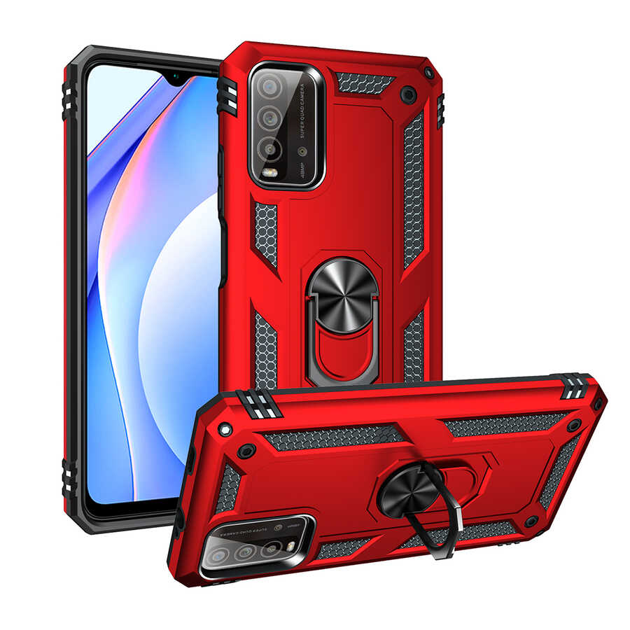 Xiaomi Uyumlu  Poco M3 Kılıf Zore Vega Kapak-Kırmızı