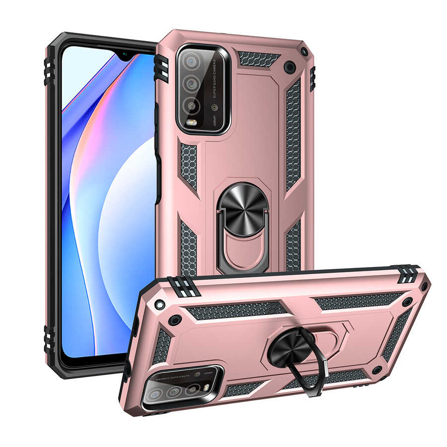 Xiaomi Uyumlu  Poco M3 Kılıf Zore Vega Kapak-Rose gold