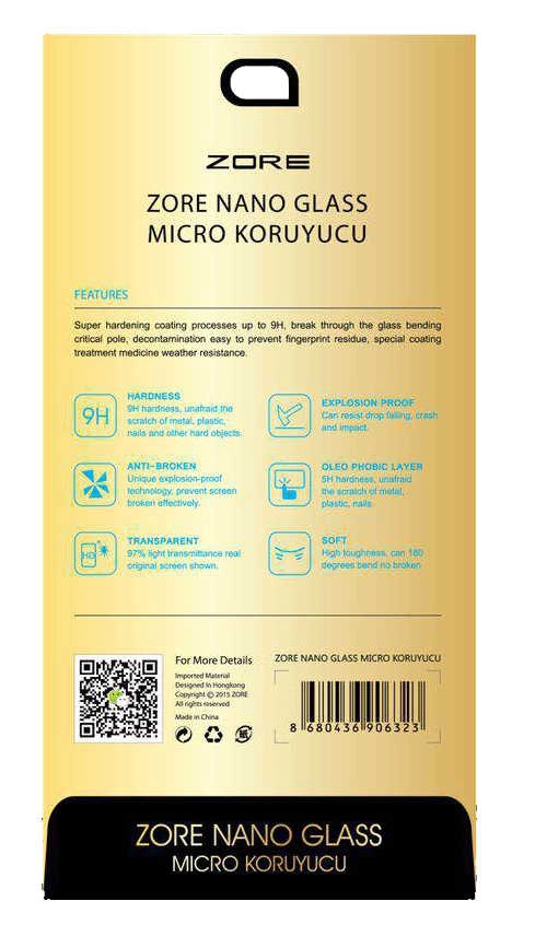 iPhone Uyumlu 7 Plus Zore Nano Micro Temperli Ekran Koruyucu