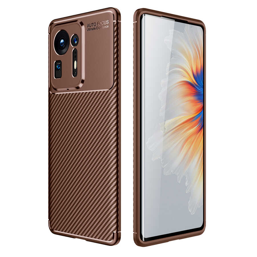 Xiaomi Uyumlu  Mi Mix 4 Kılıf Zore Negro Silikon Kapak-Kahverengi