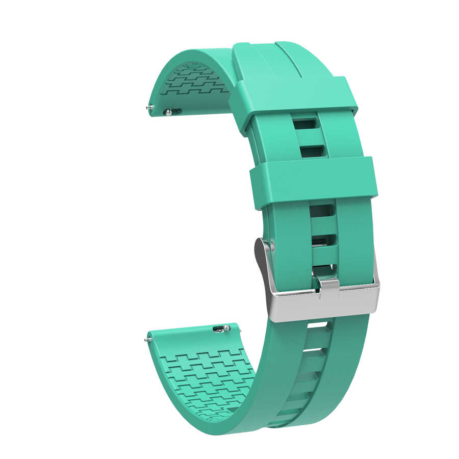 Galaxy Uyumlu Watch 42mm KRD-23 20mm Silikon Kordon-Turkuaz