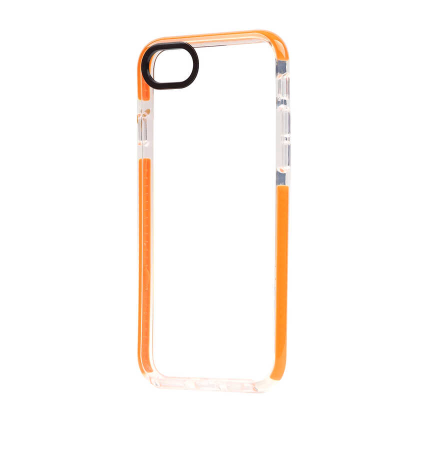 iPhone Uyumlu SE 2020 Kılıf Zore Punto Kapak-Turuncu