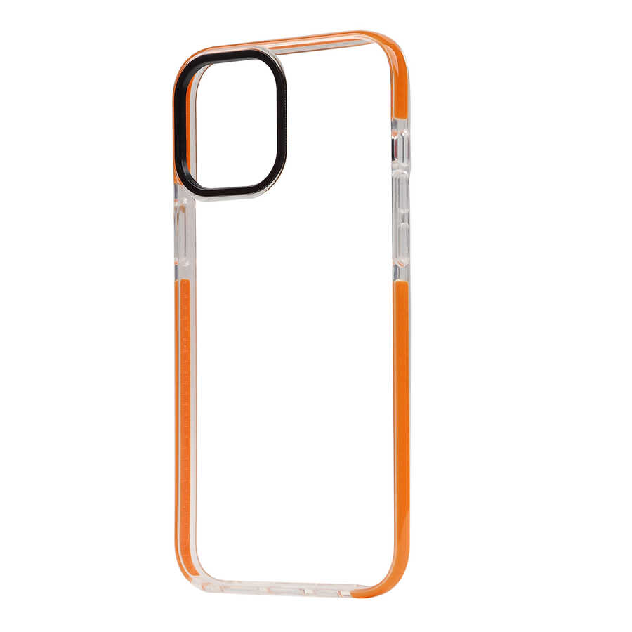 iPhone Uyumlu 12 Pro Max Kılıf Zore Punto Kapak-Turuncu