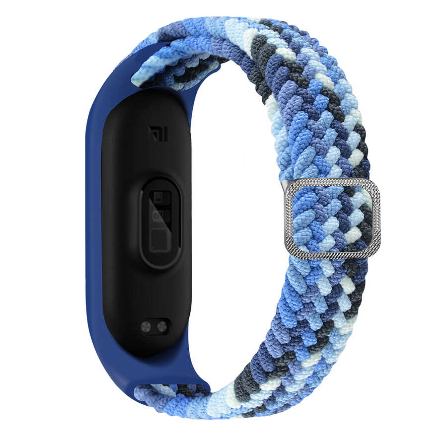 Xiaomi Uyumlu  Mi Band 6 KRD-49 Örgü Kordon-Briliant blue